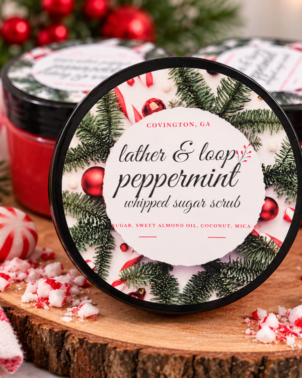Peppermint Bark whipped sugar scrub